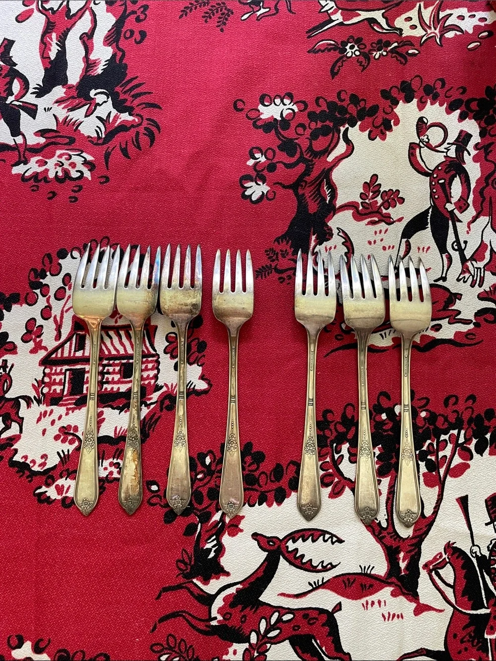 Set of 7 antique William Rogers forks